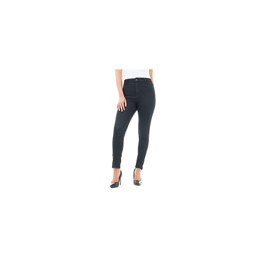 M17 Ladies High Waisted Skinny Fit Black Denim Jeans