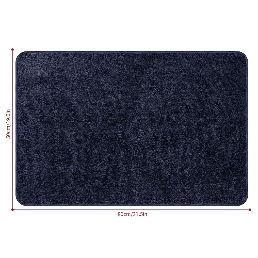 Vinsani Ultra Soft Microfiber Bath Mat, Navy, 50 x 80 cm