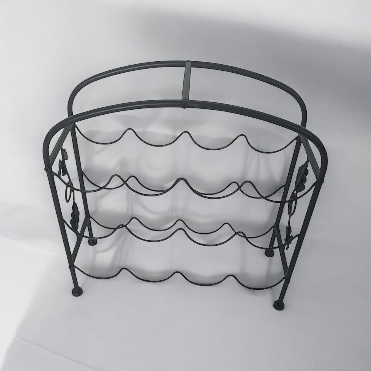 MSL 40cm Cast Iron Effect 12 Bottle Wine Rack