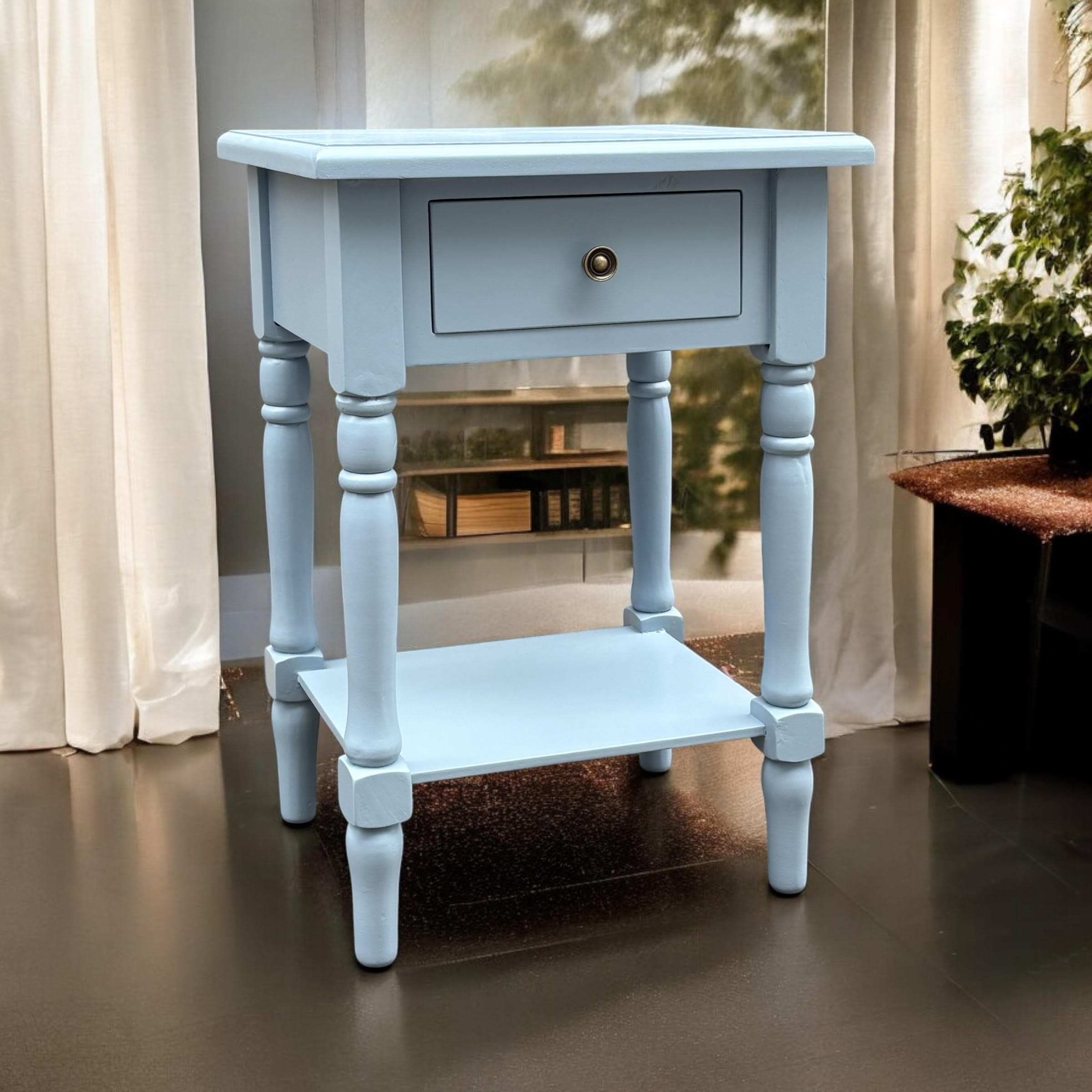 MSL 65cm Hand Finished 1-Drawer Side Table / Bedside Table