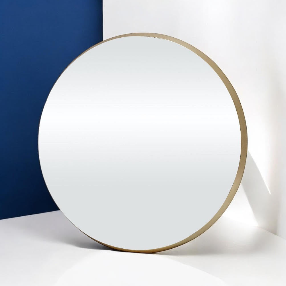 MSL 50x50cm Gold Bevelled Mirror, Handcrafted Modern Twist