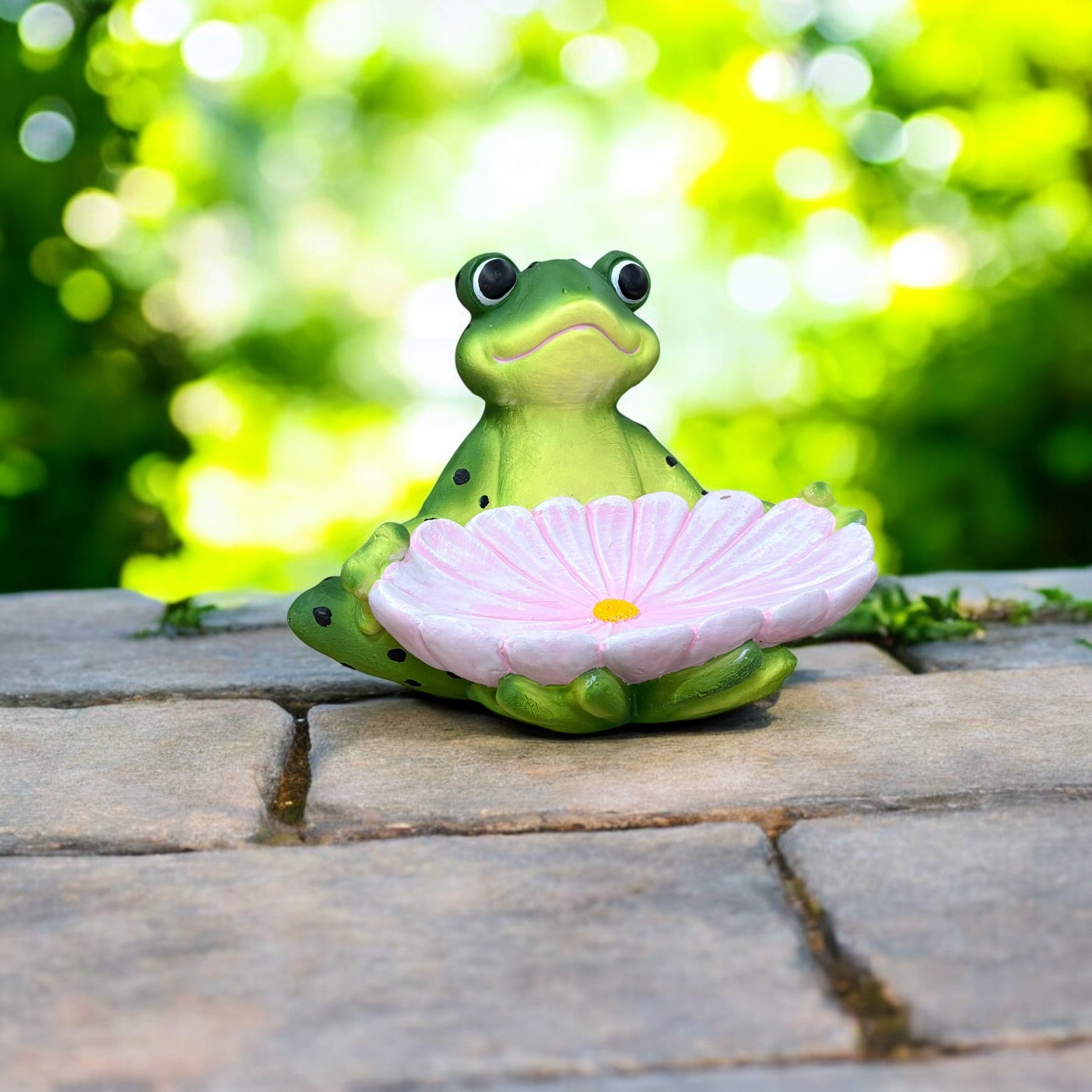 43cm Frog Statue for Garden, Patio, Pond, Flower Bed or Home Decor Indoor and Outdoor Display