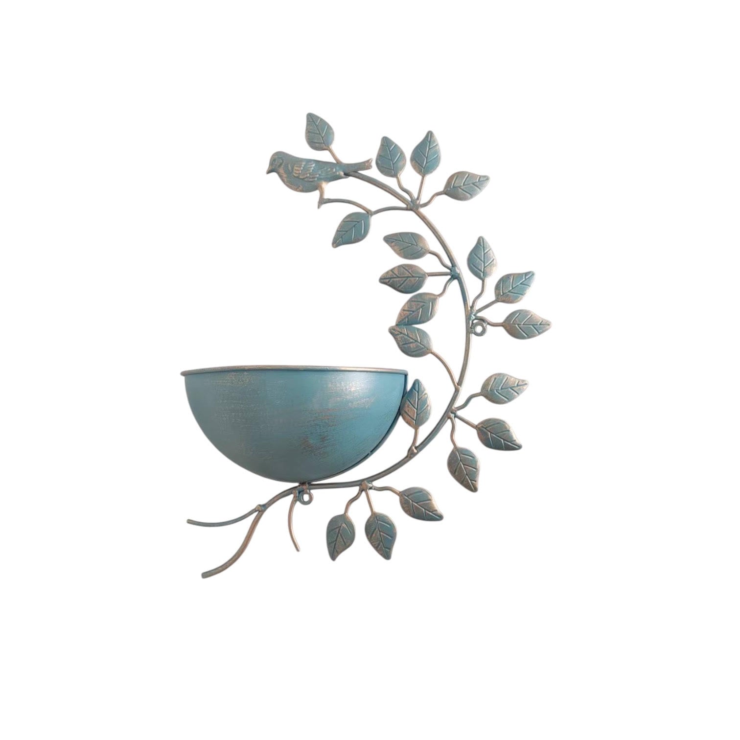 MSL 42cm Blue Metal Garden Planter