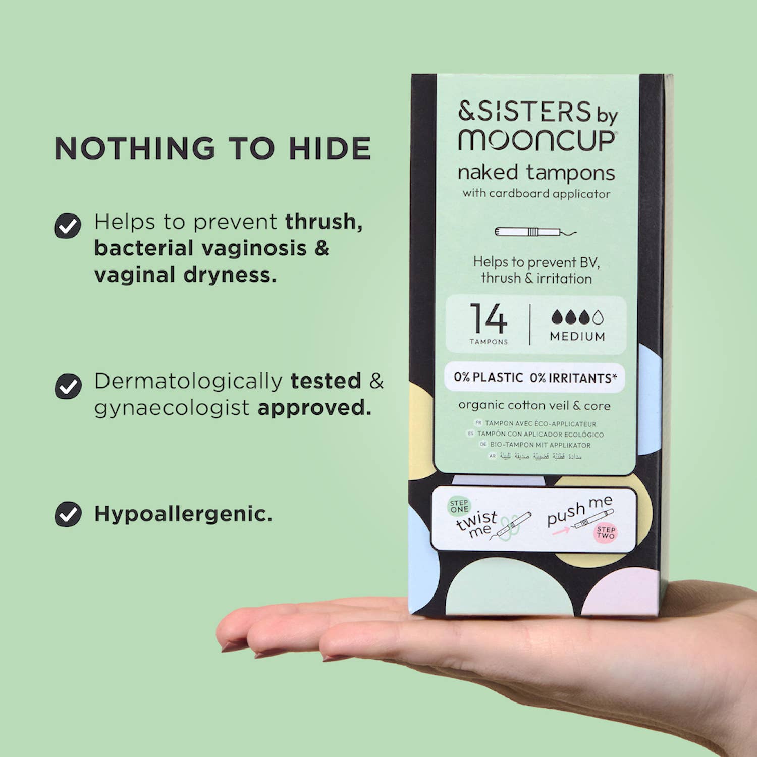 Eco-Applicator Tampons | Medium (14 pack) | Plastic-free