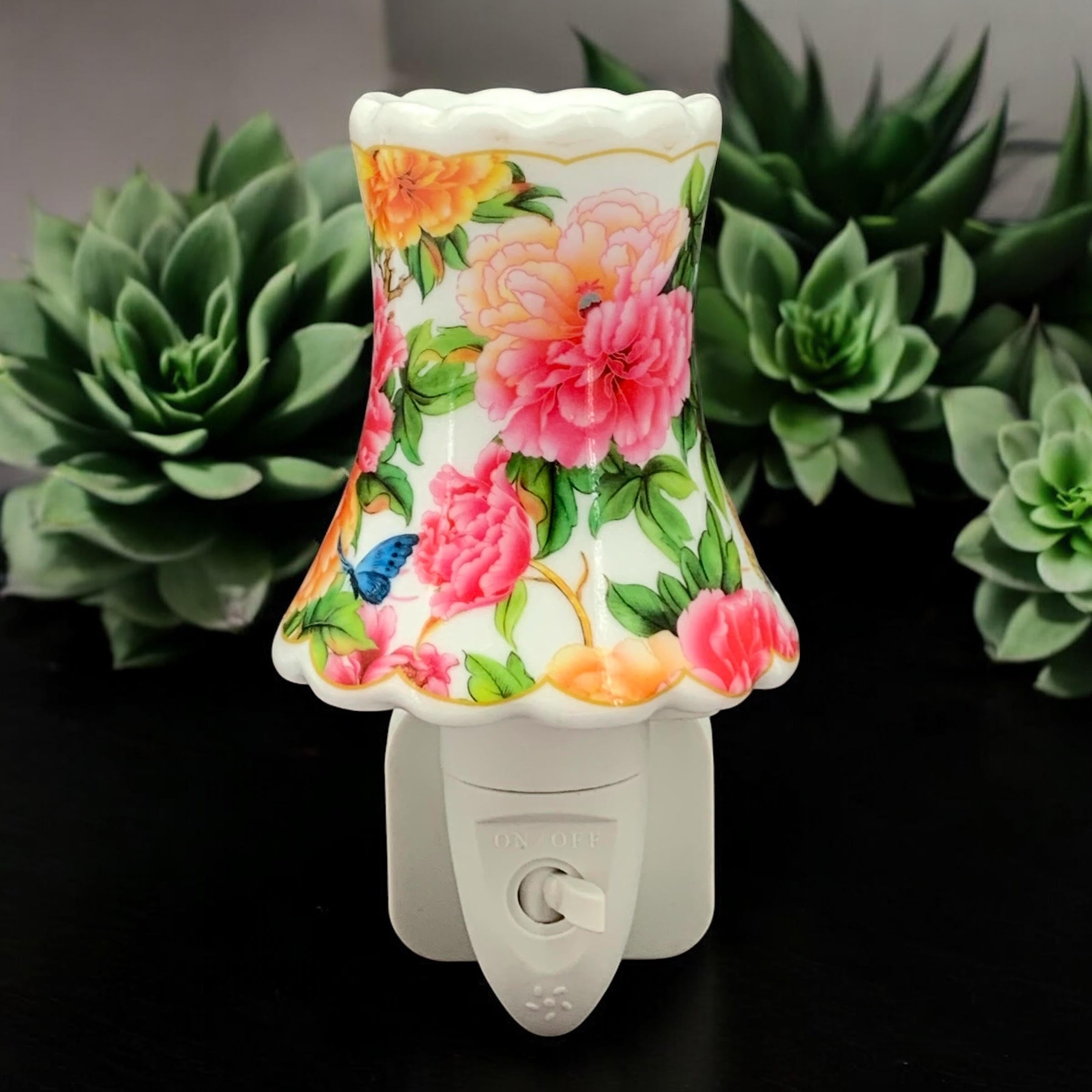 MSL 8 Inch Floral LED Nightlight, Decorative Multi-Color Home Night Light