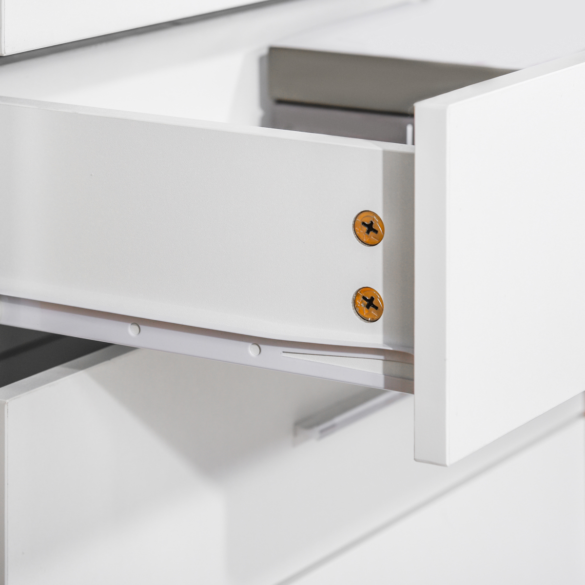 HOMCOM 4-Drawer Vertical Storage Cabinet with Metal Rails, Anti-Tip