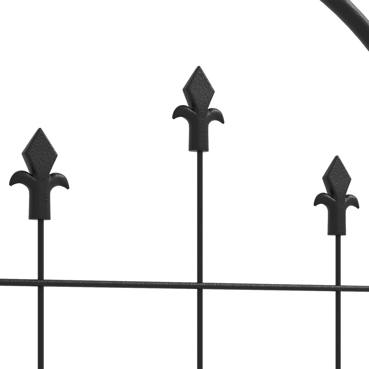 Outsunny Set of 2 Metal Trellis for Climbing Plants, Arrow Design, Black Steel, 50 x 180 cm