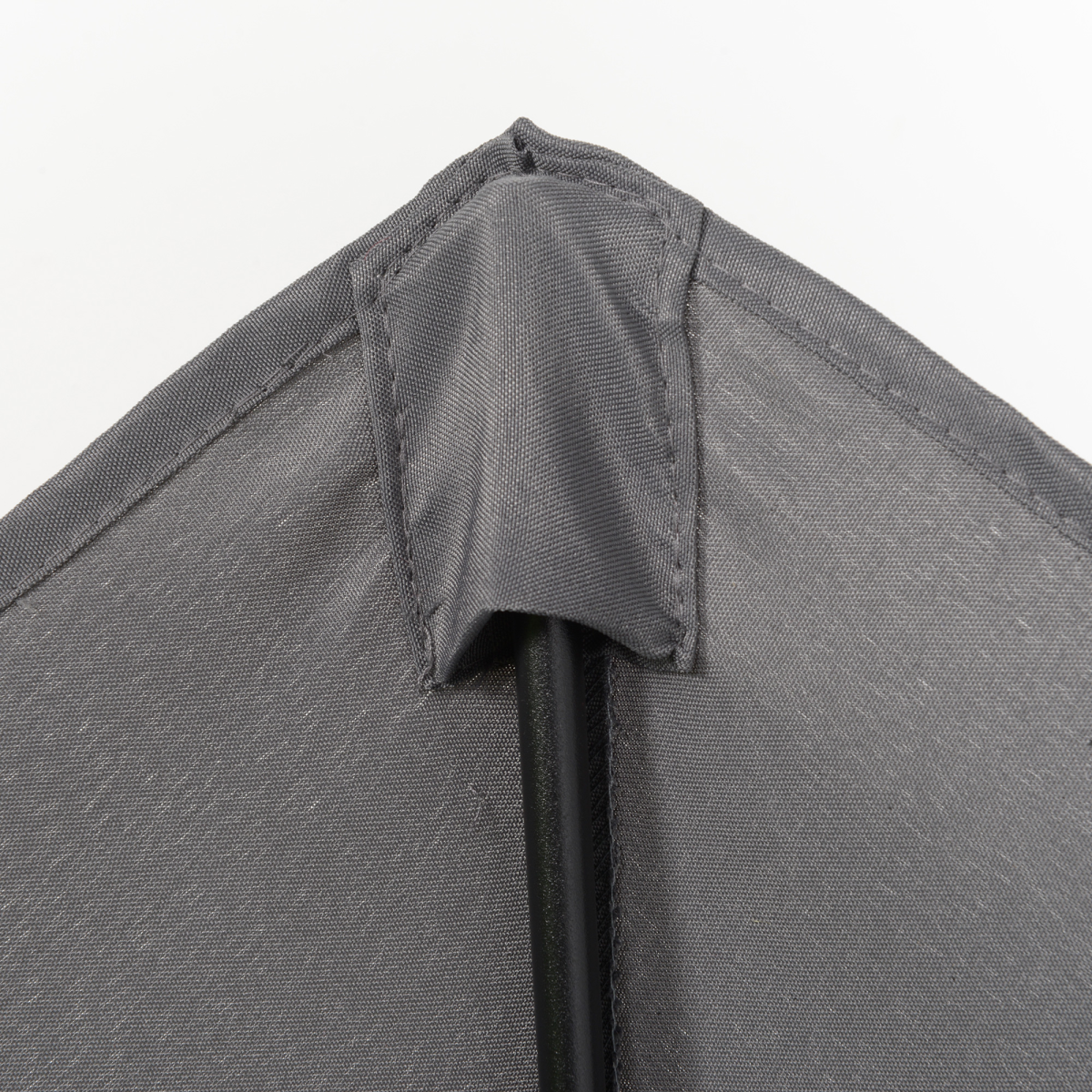Outsunny 1.96m Dark Grey Outdoor Parasol Patio Umbrella with Aluminium Frame and 6 Steel Ribs