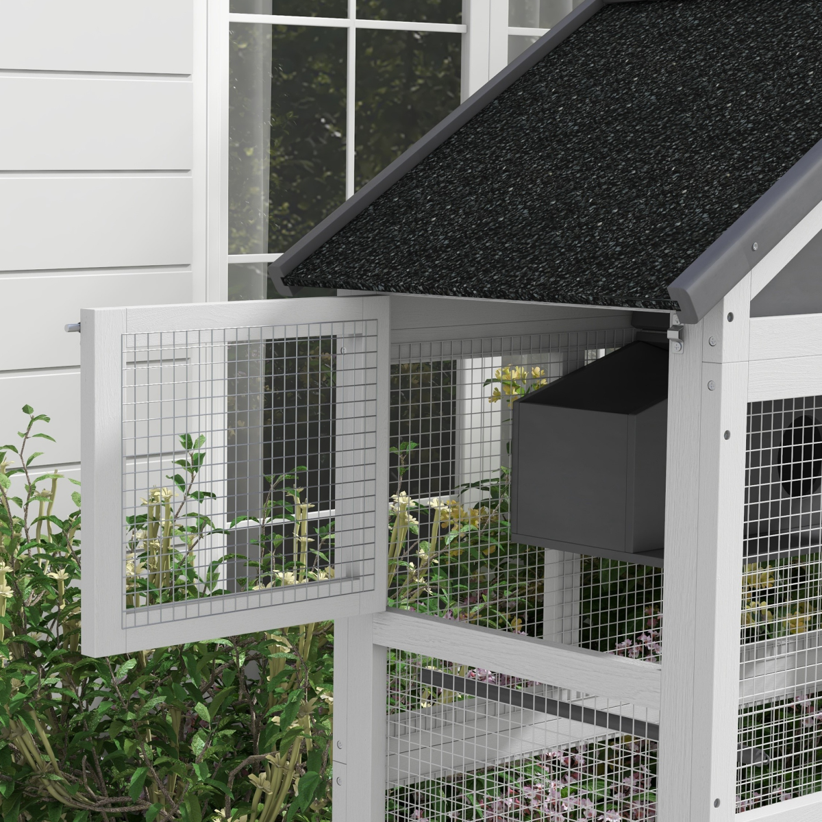 PawHut Bird Cage with Stands for Finches & Parakeets, Grey