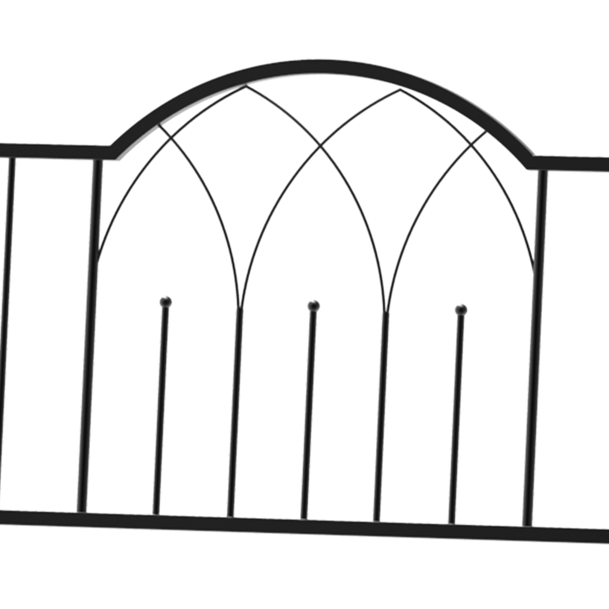 Outsunny Garden Arch Bench with Trellis Arbor, Outdoor Patio Metal Bench for Climbing Plants, Antique Black
