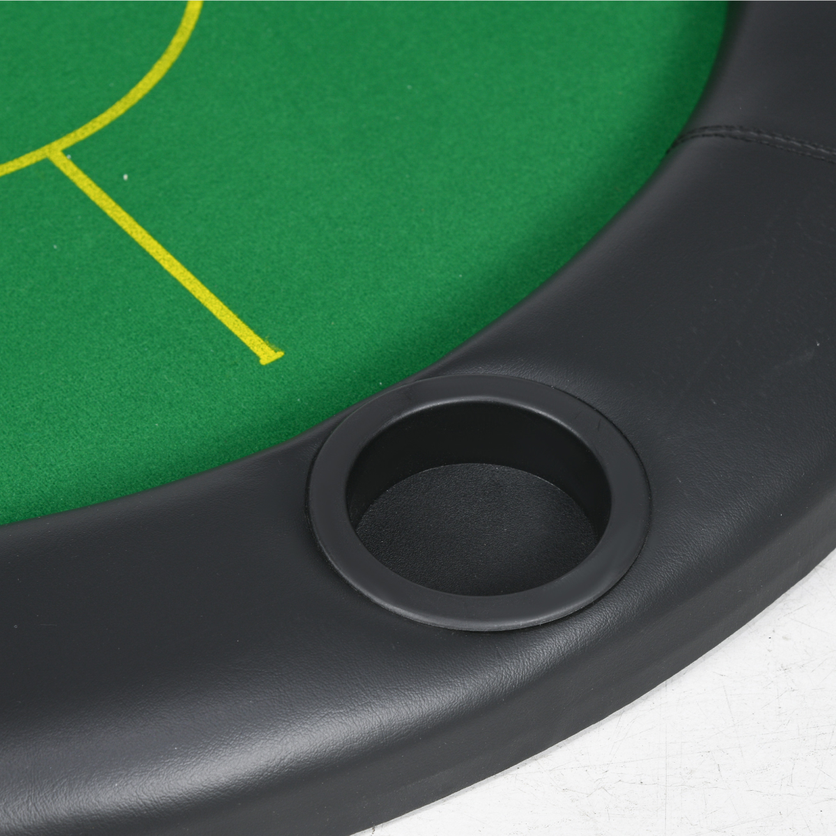 SPORTNOW Foldable 10-Player Poker Table Top with Cup Holders & Carry Bag