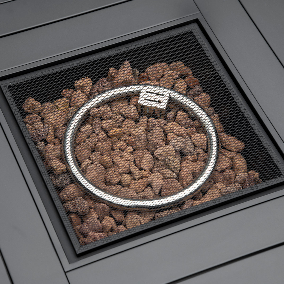 Outsunny Gas Fire Pit Table, 40,000 BTU, Rain Cover & Mesh Lid