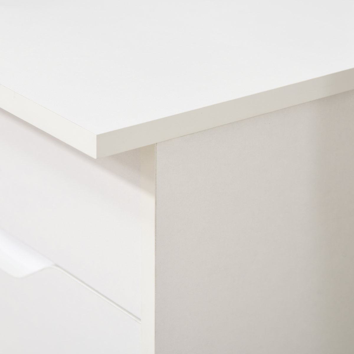 HOMCOM White Computer Workstation with 3 Drawers for Home Office, Study Desk