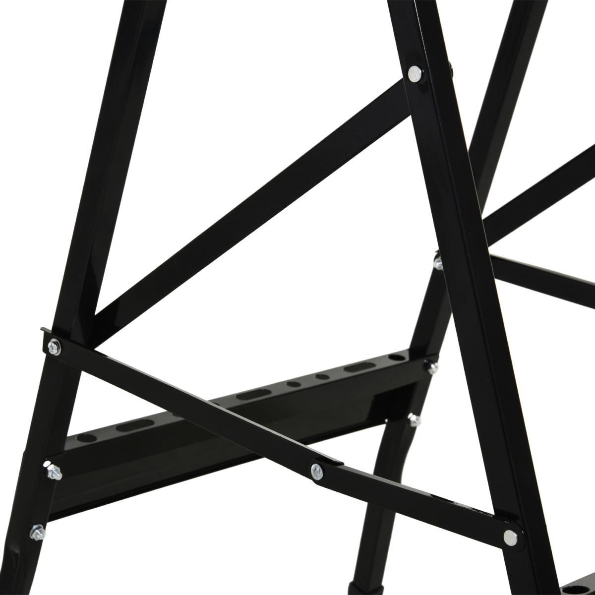DURHAND MDF Top Portable Folding Work Bench, Sawhorse, Clamp and Work Table with Adjustable Clamps, Black