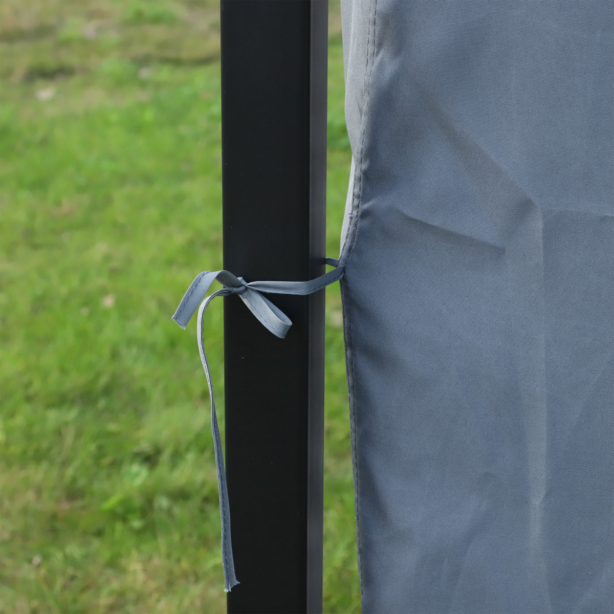 3x3m Polycarbonate Hardtop Gazebo with Aluminium Frame, Netting & Curtains