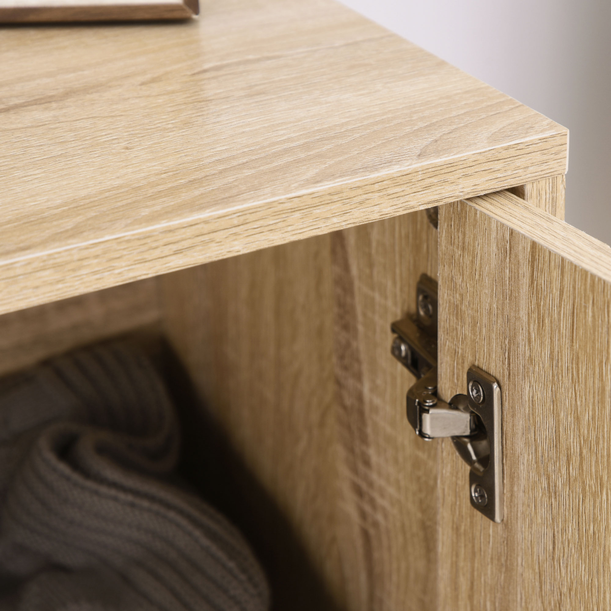 Embossed Arrow Storage Cabinet with Adjustable Shelf and Metal Handles