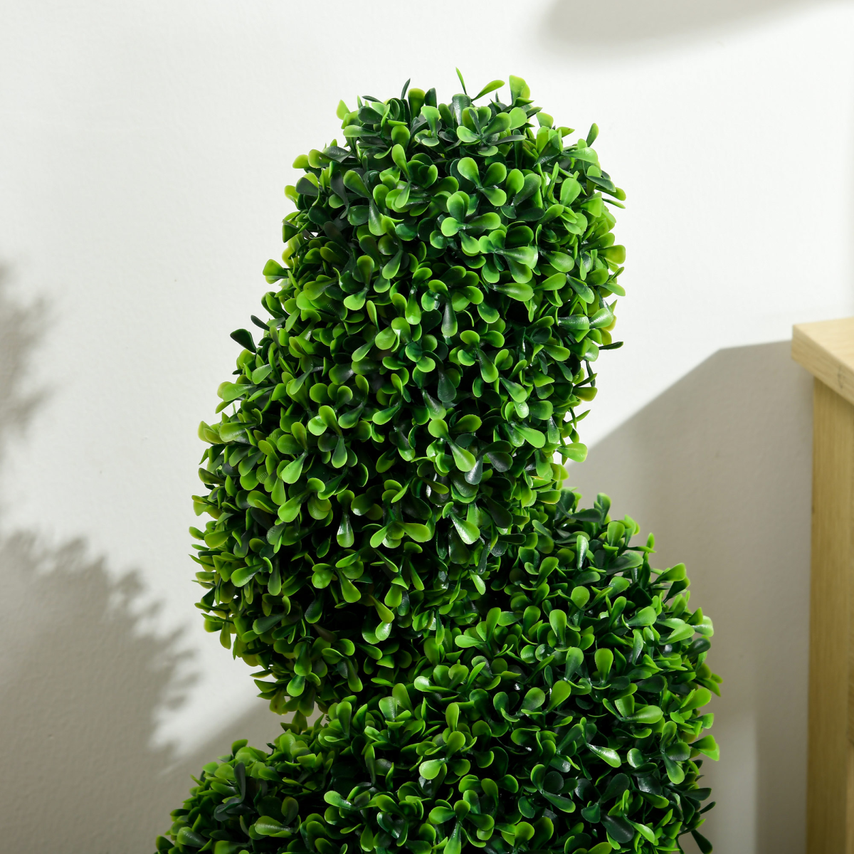 HOMCOM Set of 2 Potted Artificial Spiral Boxwood Trees, 90cm