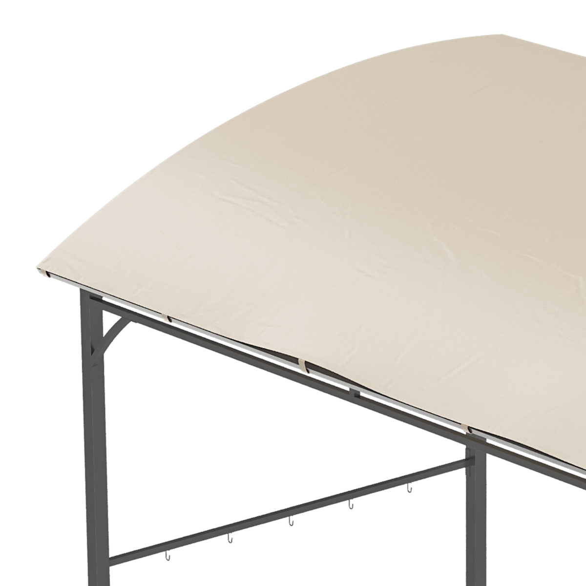 Outsunny 2.15 x 1.5m BBQ Gazebo with Canopy & 10 Hooks, Beige