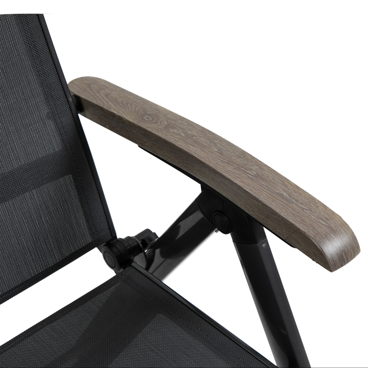 Outsunny Folding Adjustable Sun Lounger Chaise Lounge Chair, Mesh Fabric, Powder-Coated Aluminium Frame