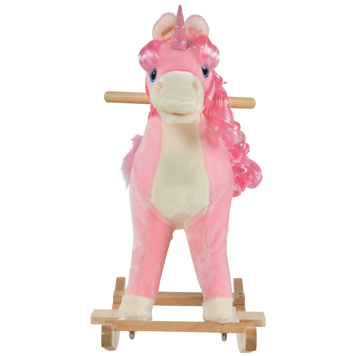 HOMCOM Kids Rocking Unicorn Ride-On Horse with Sounds, 36-72 Months