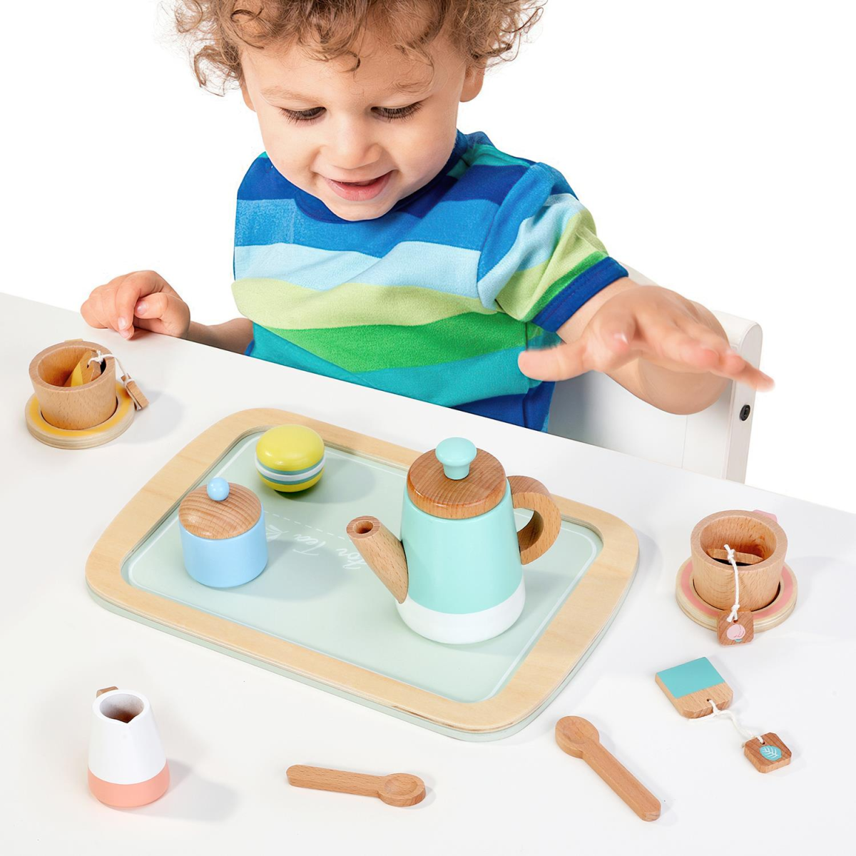 SOKA Play Imagine Learn Pretend Play Tea Set, 16-Piece Complete Set