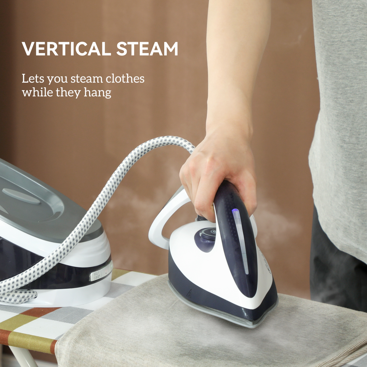 HOMCOM Steam Generator Iron, 1.5L Tank, Eco Mode, Self-Cleaning