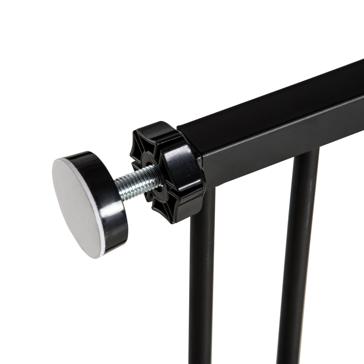 Pawhut Adjustable Pressure Mounted Dog Gate for Stairs & Doorways, Black