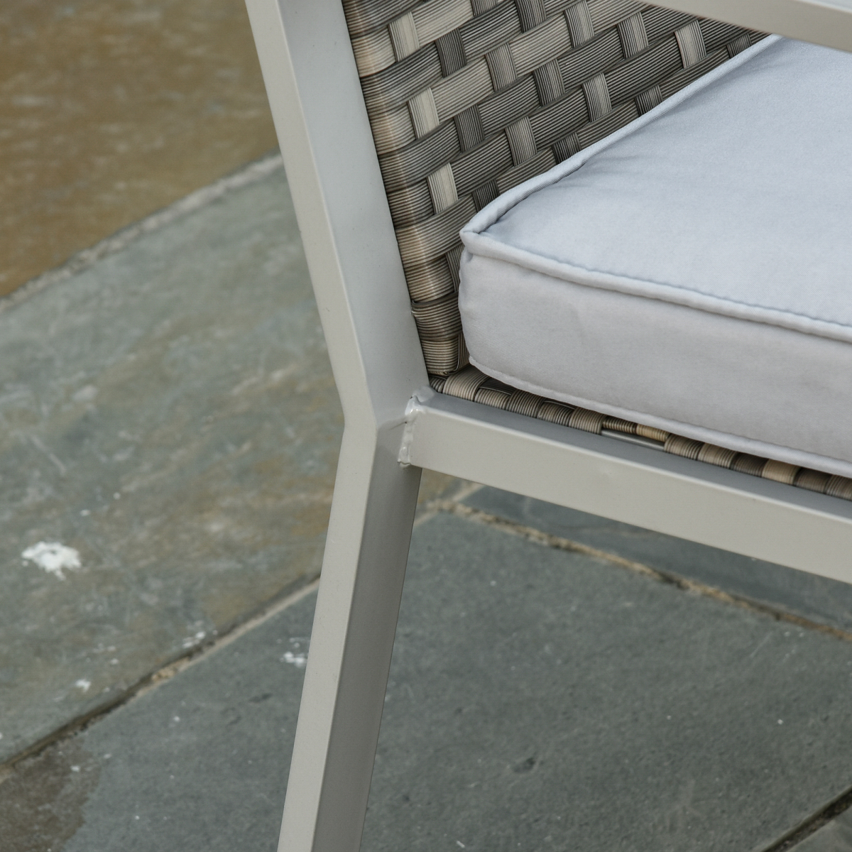 Outsunny 4-Piece Grey Rattan Outdoor Seating Set with Table