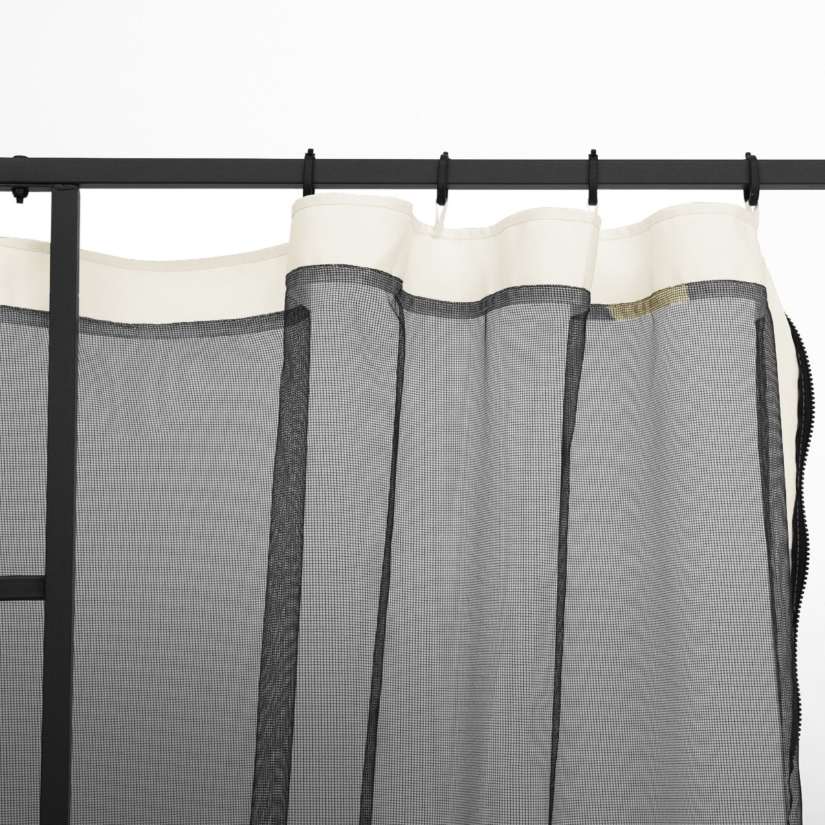 Outsunny Four-Panel Gazebo Replacement Screen with Zip Closure