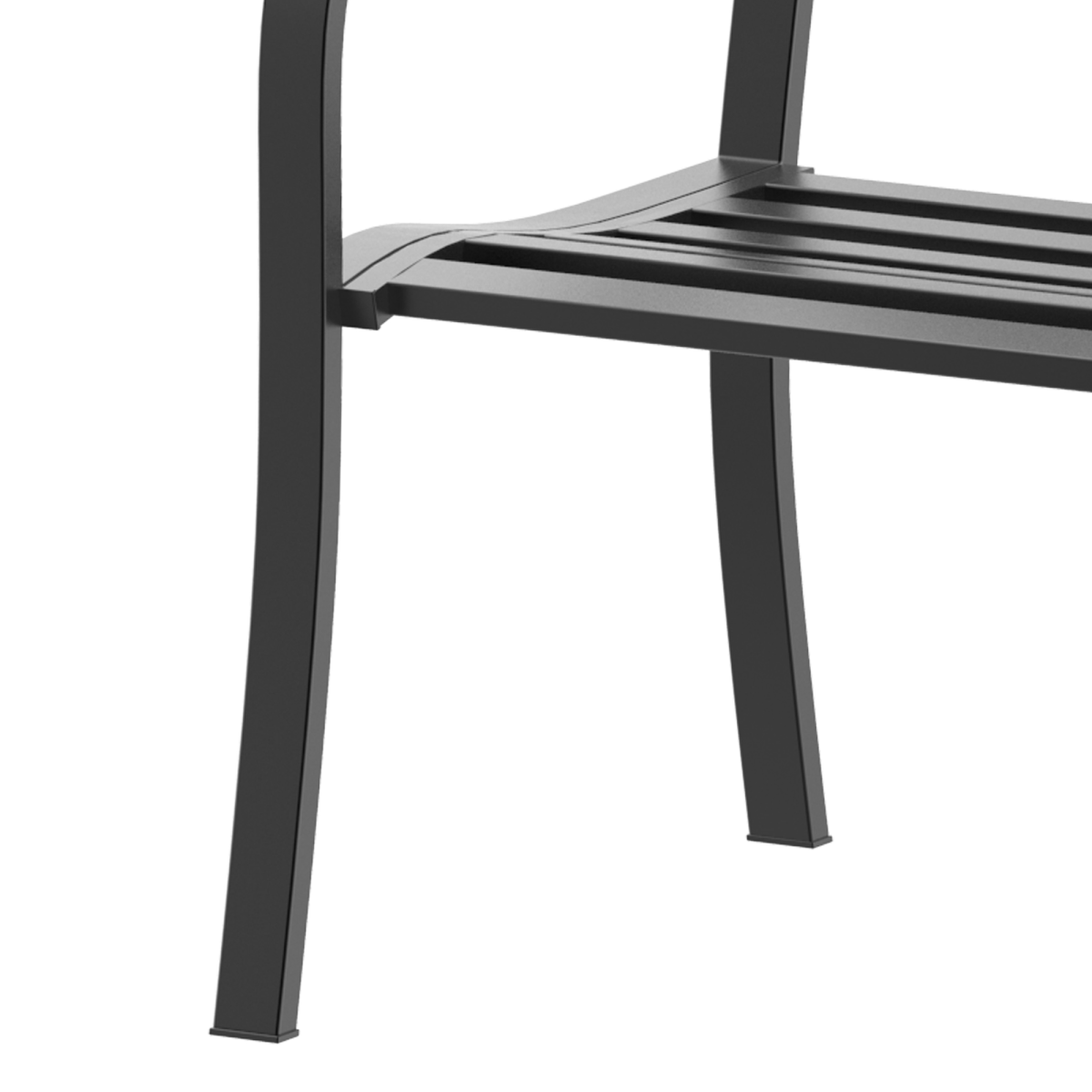 Outsunny 2 Person Steel Garden Bench with Cast Iron Backrest and Seat, 120 cm, Black