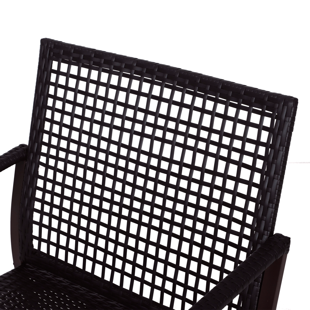 Outsunny 3-Piece Rocking Chair Bistro Set with Glass Table