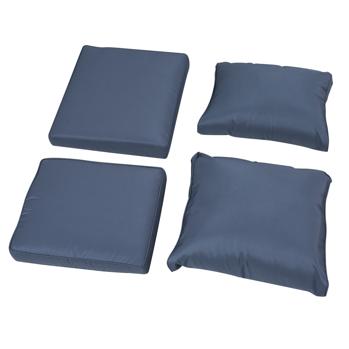 Outsunny 6-Piece Outdoor Rattan Wicker Patio Furniture Set with 3-Seat Sofa, 2 Reclining Armchairs, 2 Footstools and Table