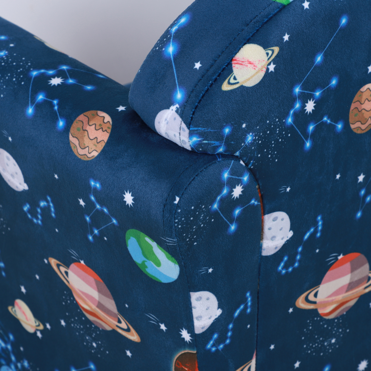 Kids Planet-Themed Mini Sofa Chair for Bedroom and Playroom
