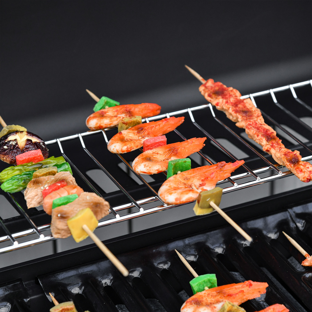 Outsunny 6+1 Burner Gas BBQ Grill with Side Burner, Wheels & Cabinet