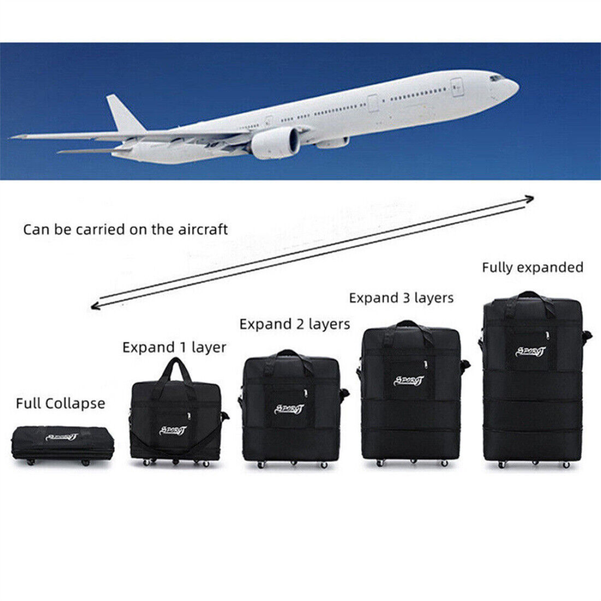 42" Extra Large Lightweight Luggage Trolley Suitcase Travel Bag Handbag BAG UK