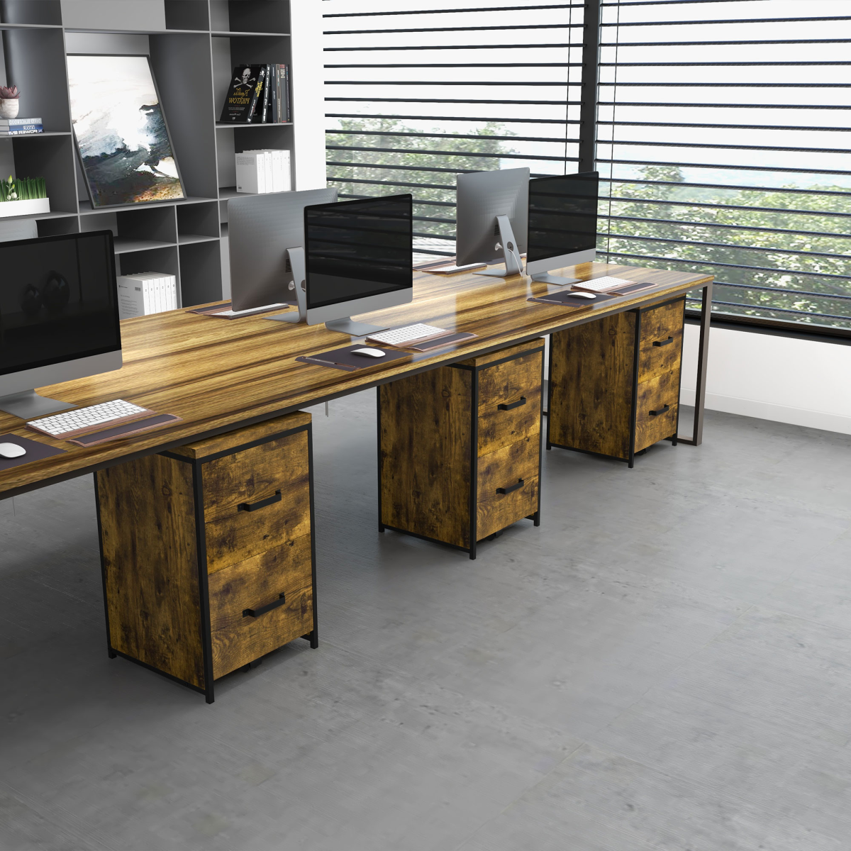70cm Vertical Office Filing Cabinet with 2 Drawers and Adjustable Hanging File Bars
