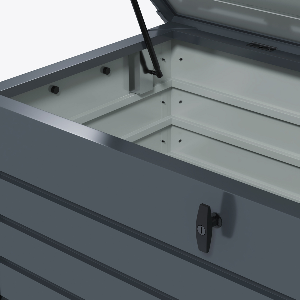 Outsunny 311L Weather-Resistant Storage Box with Wheels & Lock