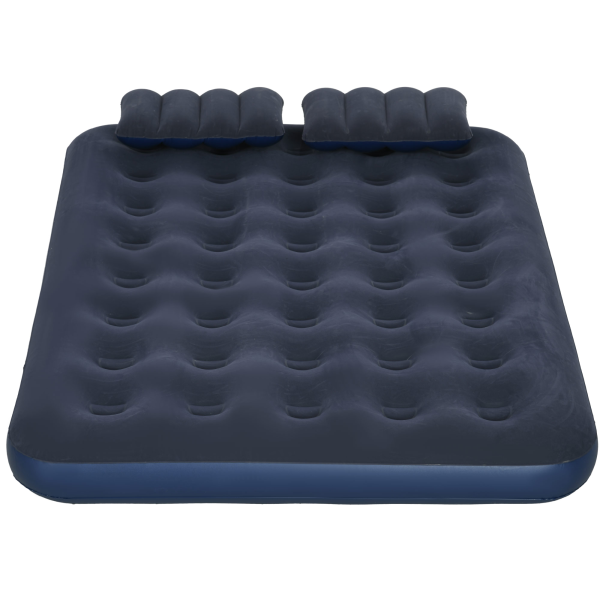 Outsunny Queen Inflatable Mattress with Hand Pump and Pillows