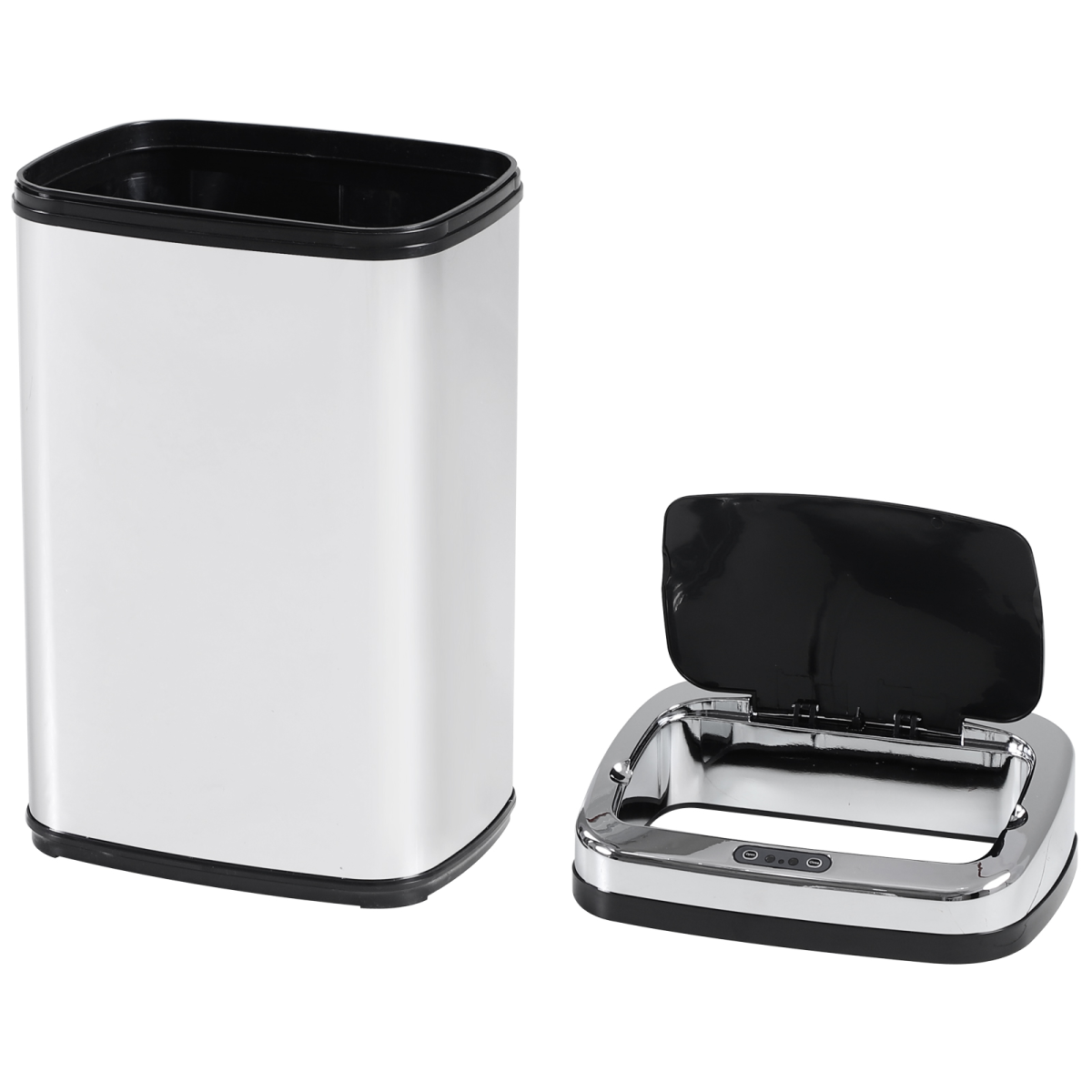 HOMCOM 30L Automatic Motion Sensor Kitchen Bin, Silver