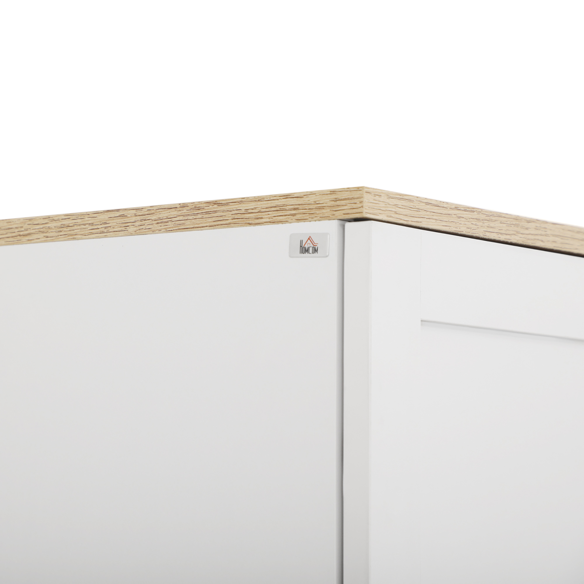 HOMCOM Modern Kitchen Cupboard Storage Cabinet with 4 Shelves, White