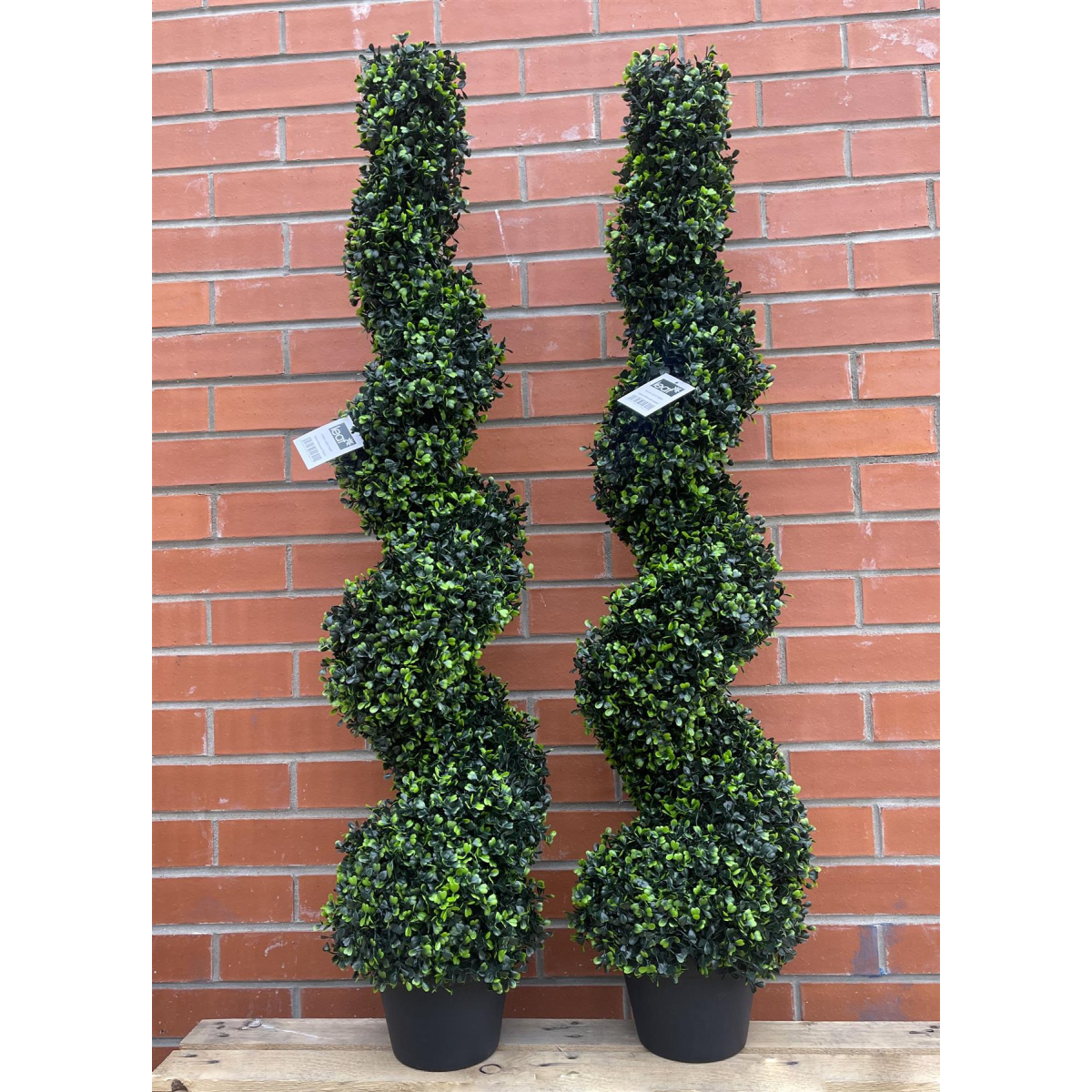 120cm Artificial Boxwood Spiral Topiary in Pot