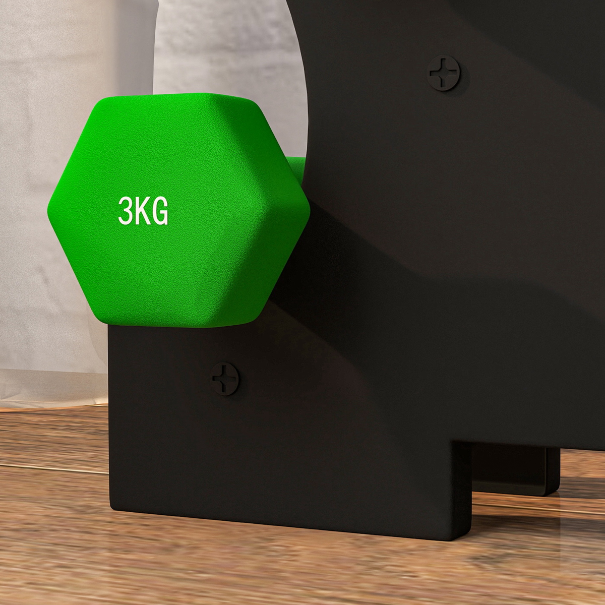 SPORTNOW Hex Dumbbells Set with Rack, 2 x 1kg, 2 x 2kg, 2 x 3kg