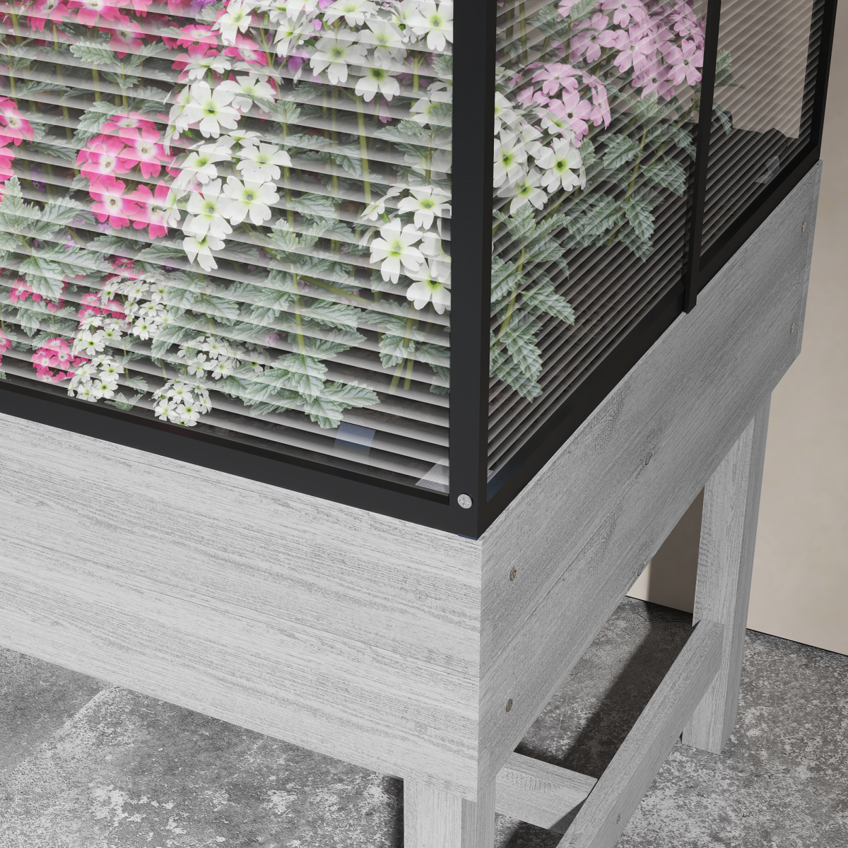 Outsunny Raised Garden Bed Grow House with Polycarbonate Cover, Top Vent and Fabric Soil Bag