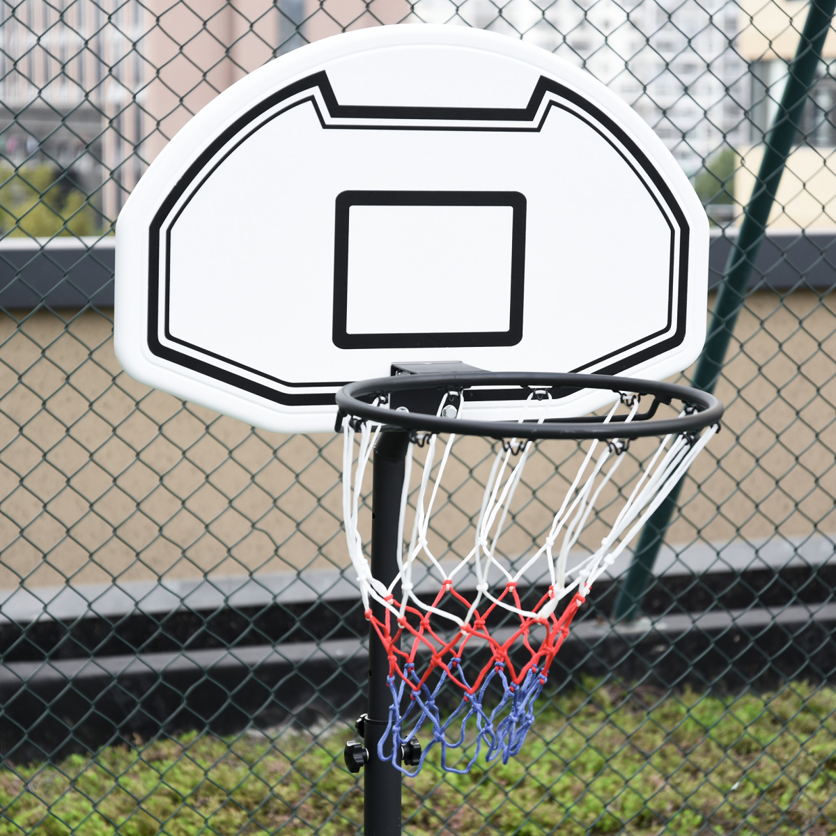 Basketball Stand and 94-123cm Height Adjustable Hoo For Pool Side HOMCOM