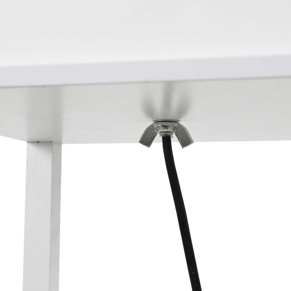 HOMCOM 4-Tier Floor Lamp with 3 Storage Shelves, White