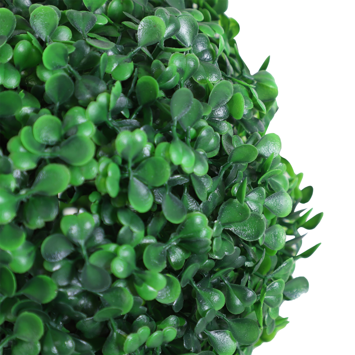 Outsunny Set of 2 Artificial Boxwood Topiary Trees with 3 Balls, Green PE Plants