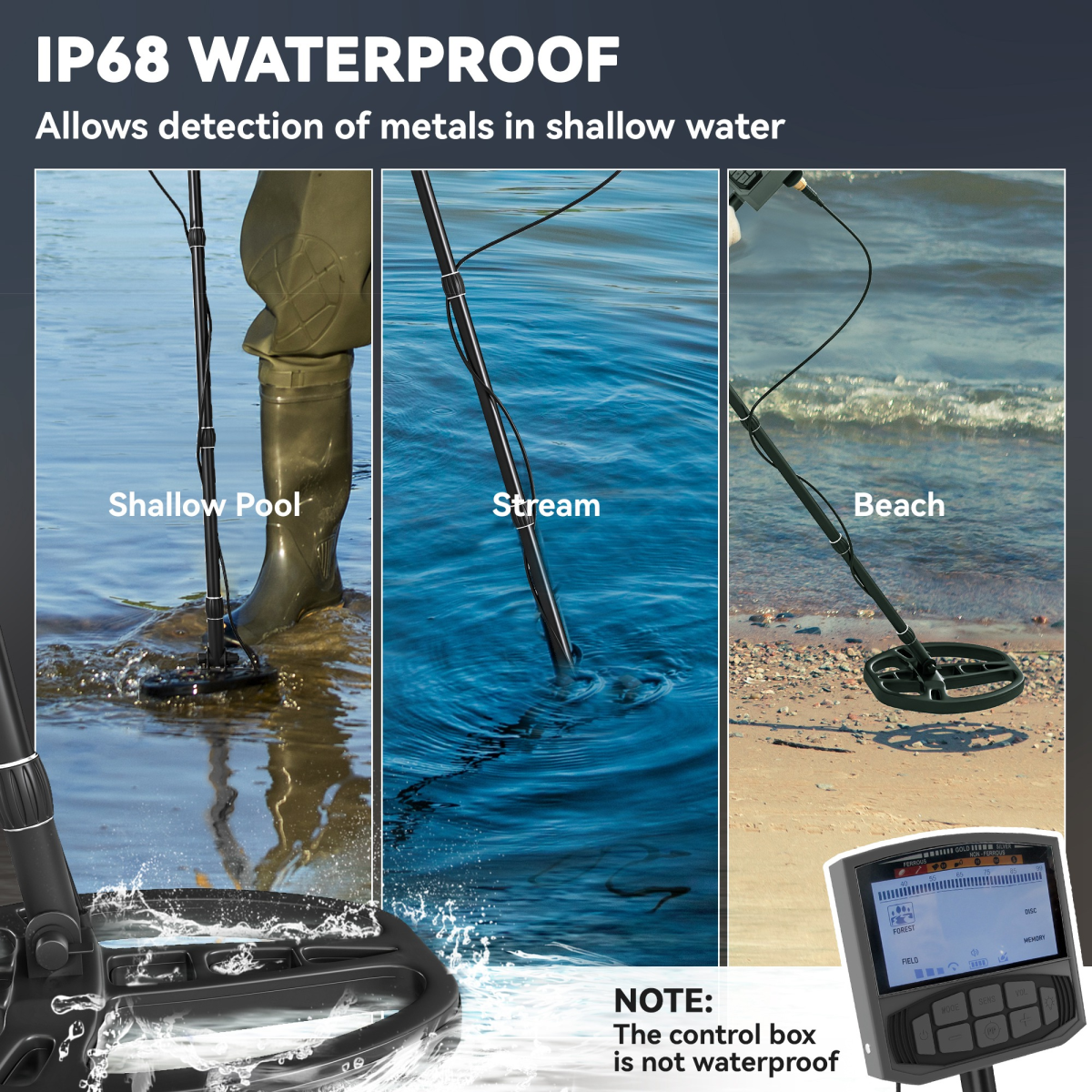 Outsunny Metal Detector with DSP Chip, LCD & 5 Detection Modes
