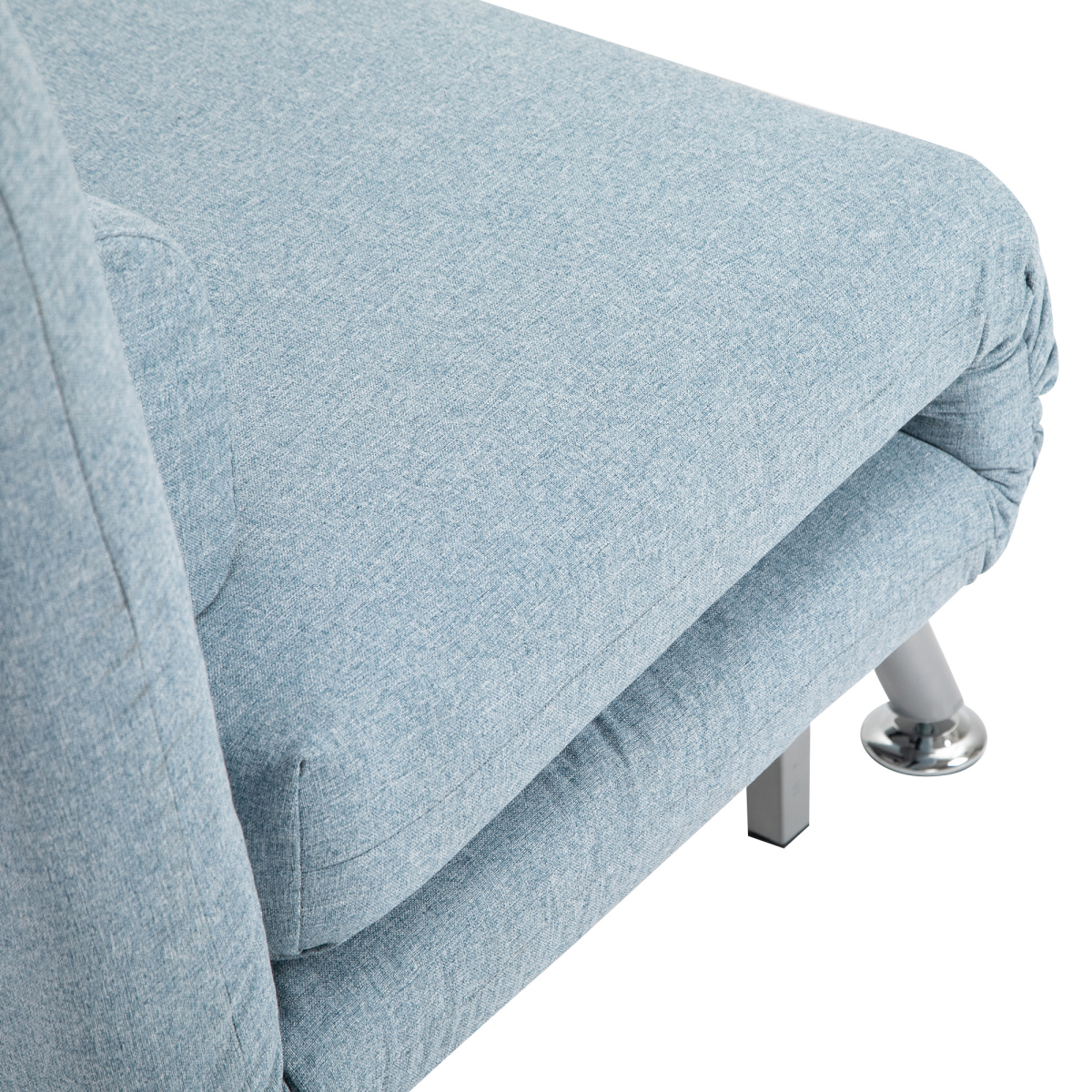 HOMCOM Blue 5-Position Convertible Folding Sleeper Chair Sofa Bed