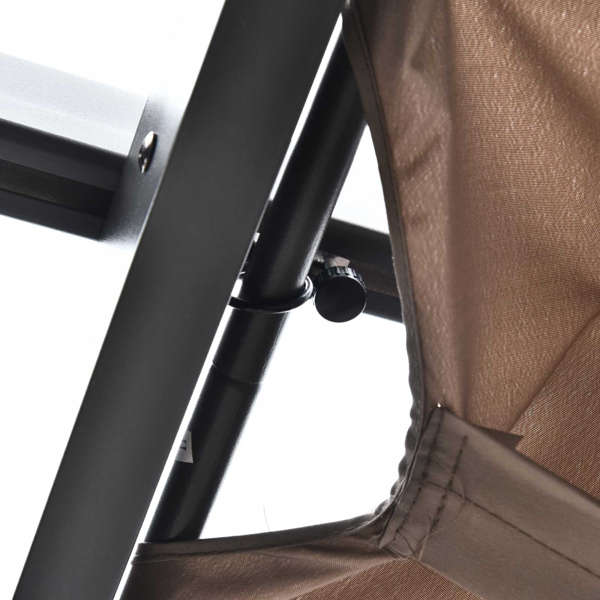 Outsunny 3 x 3 m Pergola Gazebo with Adjustable Canopy, Brown/Black