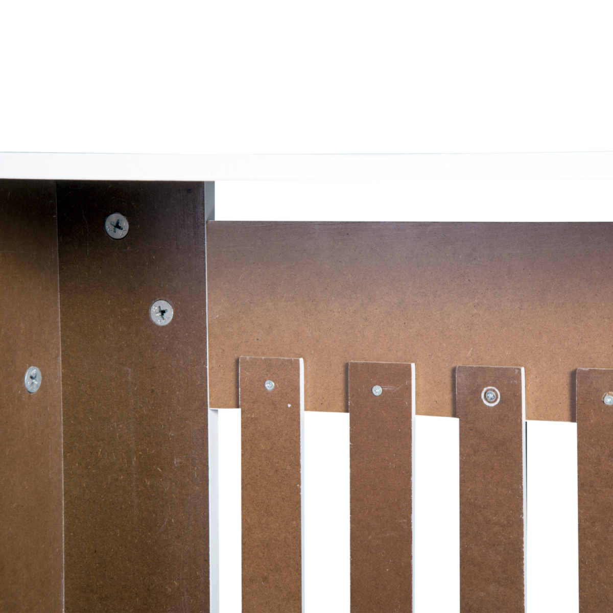 HOMCOM White Painted MDF Radiator Cover with Shelf and Slatted Vent for Home, Office and Hallway